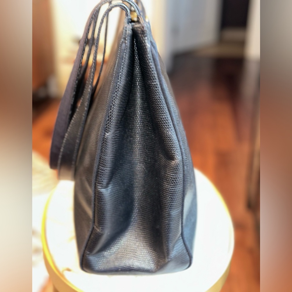 Salvatore Ferragamo Lizard Embossed Vara Bow Tote + Matching Wallet | 2 Pieces - Picture 3 of 16